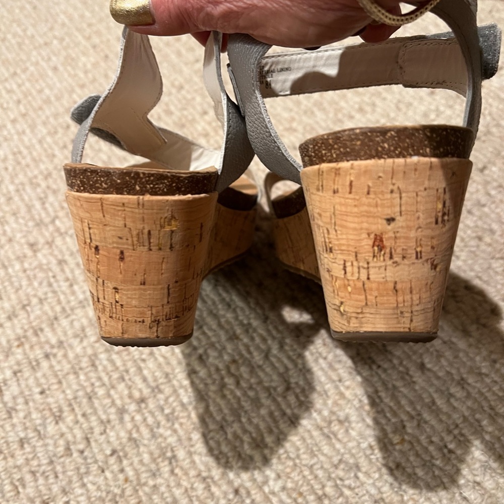 Yellow Box Gabriella Silver Wedge Sandals - Picture 5 of 5